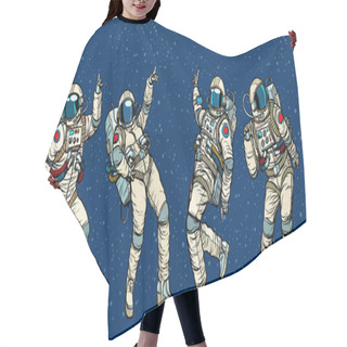 Personality  Disco Party Astronauts Dancing Men And Women Hair Cutting Cape