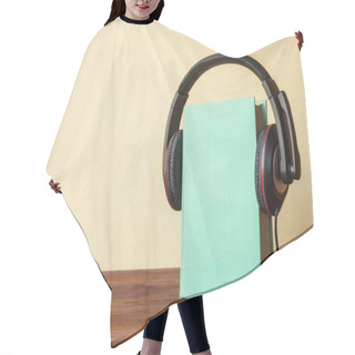 Personality  Book On The Table With Headphones Hair Cutting Cape