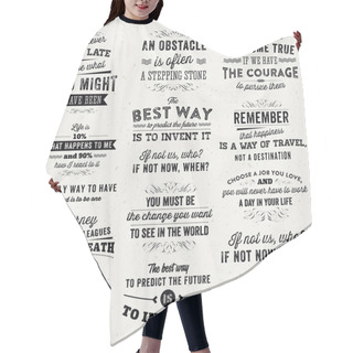 Personality  Set Of Quotes Typographical Posters Hair Cutting Cape