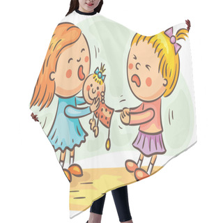 Personality  Two Girls Fighting Hair Cutting Cape