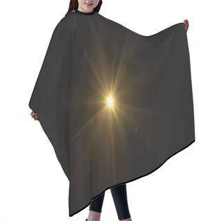 Personality  Twinkle Gold Star Lens Flare Center Hair Cutting Cape