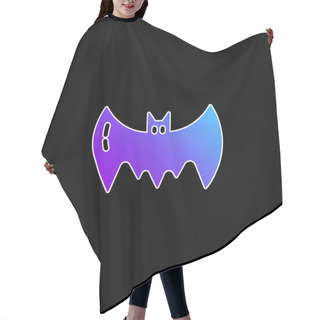 Personality  Bat Blue Gradient Vector Icon Hair Cutting Cape