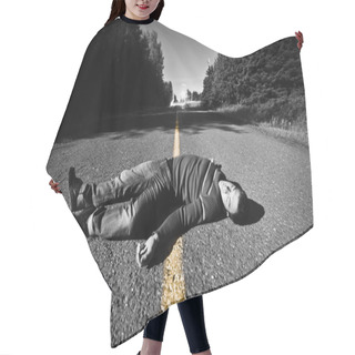 Personality  Empty Road With Dead Body In The Middle Hair Cutting Cape