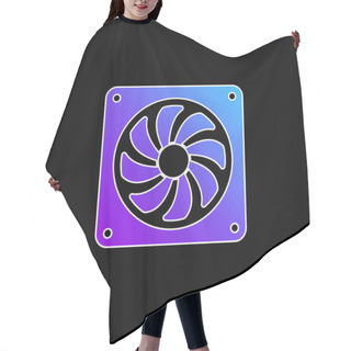 Personality  Big Electric Fan Blue Gradient Vector Icon Hair Cutting Cape