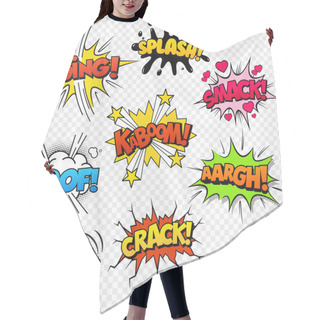 Personality  Comic Sound Effects Set2 Hair Cutting Cape