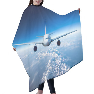 Personality  Passenger Airliner In The Sky Hair Cutting Cape