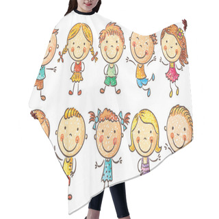 Personality  Ten Happy Cartoon Kids Hair Cutting Cape