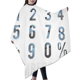 Personality  Vector Numbers Vector Illustration Hair Cutting Cape
