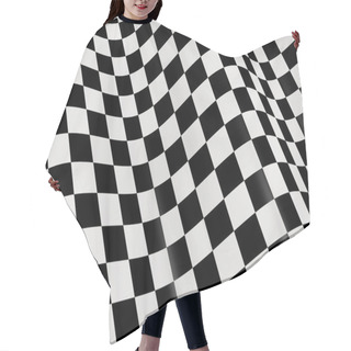 Personality  Checkered Flag Hair Cutting Cape