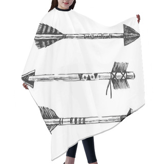 Personality  Hand Drawn Arrows In Tribal Style Hair Cutting Cape