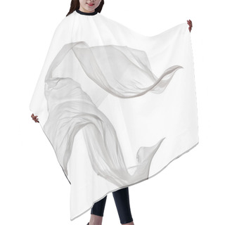 Personality  Smooth Elegant White Cloth On White Background Hair Cutting Cape