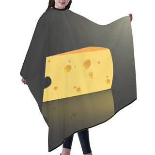Personality  Slab Of Cheese. Vector Illustration On Black Background Hair Cutting Cape