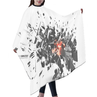 Personality  Vector Crushed Element Hair Cutting Cape