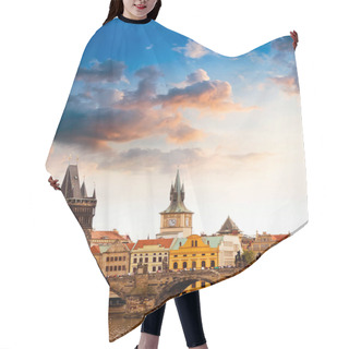 Personality  View Of Charles Bridge In Prague Hair Cutting Cape