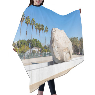 Personality  A Picture Of The Levitated Mass, A 2012 Large-scale Public Art Sculpture By Michael Heizer At Resnick North Lawn At The Los Angeles County Museum Of Art. Hair Cutting Cape