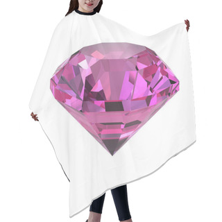 Personality  Dark-pink Gemstone Isolated On White. High Resolution 3D Image. Hair Cutting Cape