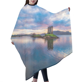 Personality  Ruins Of Castle Stalker At Sunset Hair Cutting Cape