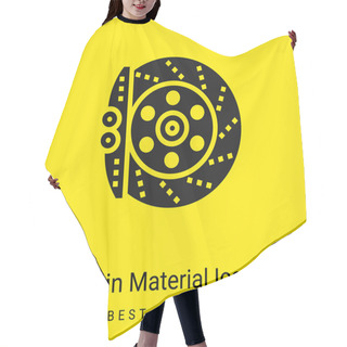 Personality  Brake Minimal Bright Yellow Material Icon Hair Cutting Cape