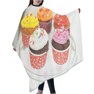 Personality  Multicolor Cupcakes Hair Cutting Cape