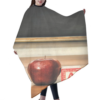 Personality  Delicious Red Apple On School Desk Hair Cutting Cape
