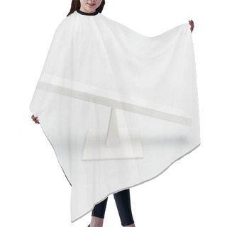 Personality  White Wooden Seesaw  Hair Cutting Cape