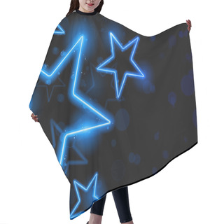 Personality  Glowing Neon Stars Background Hair Cutting Cape