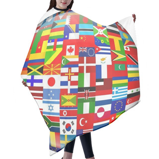 Personality  Different Countries Flags Hair Cutting Cape