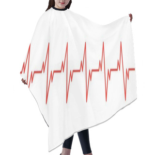 Personality  Heartbeat Rhythm Line Icon. Cardiogram. Vector EPS 10 Hair Cutting Cape