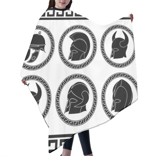 Personality  Set Of Ancient Helmets Hair Cutting Cape