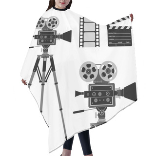 Personality  Movie Film Camera Icon Cinema Production Element Hair Cutting Cape