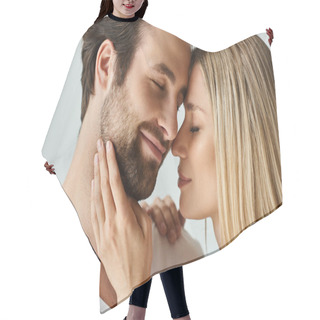 Personality  A Sexy Couple, Deeply Connected In A Romantic Embrace, Expressing Love And Intimacy Through Their Closeness Hair Cutting Cape