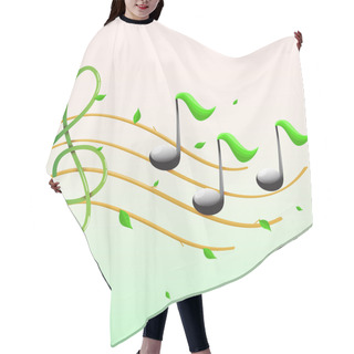 Personality  Summer Musical Banner.Vector Hair Cutting Cape