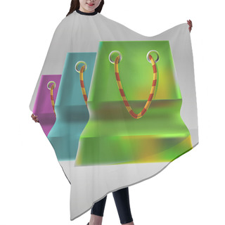 Personality  Vector Colorful Shopping Bags Hair Cutting Cape