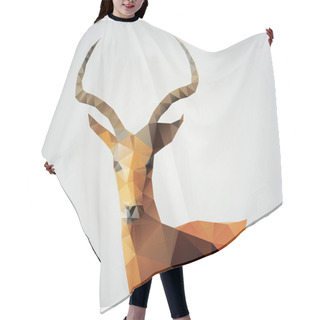 Personality  Geometric Polygon Antelope, Triangle Pattern Design, Vector Illustration Hair Cutting Cape