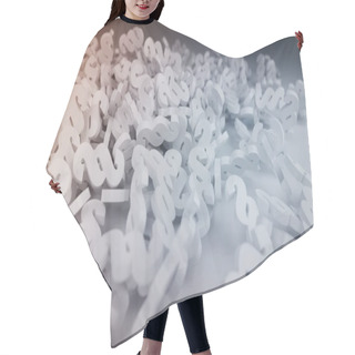 Personality  3D Rendering Law Paragraph Icons Falling On The Floor Hair Cutting Cape