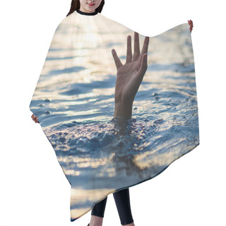Personality  Drowning Victims, Hand Of Drowning Man Needing Help. Failure And Rescue Concept. Hair Cutting Cape