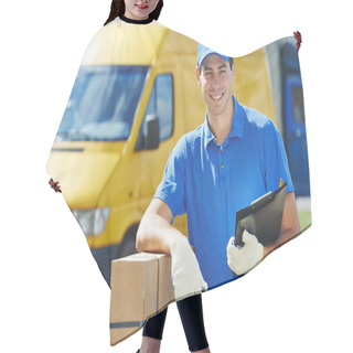 Personality  Delivery Man With Parcel Box Hair Cutting Cape