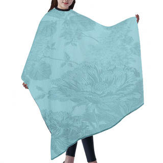 Personality  Textured Background With Large Flower Patterns Hair Cutting Cape