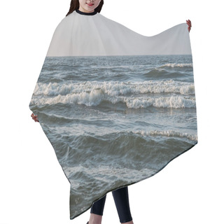Personality  Beautiful Sea Waves On The Beach Hair Cutting Cape