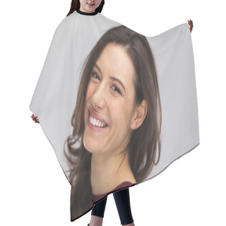 Personality  Smiling Woman Face Hair Cutting Cape