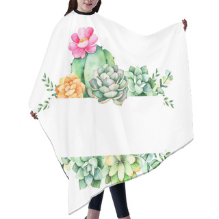 Personality  Colorful Floral Frame Hair Cutting Cape