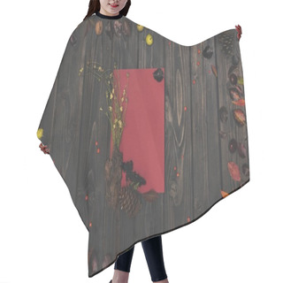 Personality  Autumn Leaves And Blank Card Hair Cutting Cape