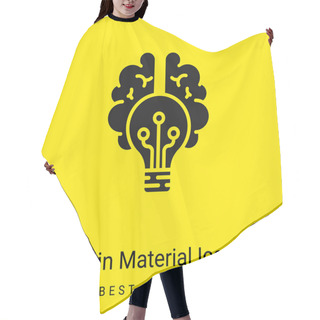 Personality  Brain Minimal Bright Yellow Material Icon Hair Cutting Cape