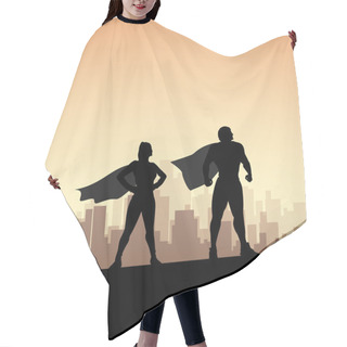 Personality  Super Hero In City Hair Cutting Cape