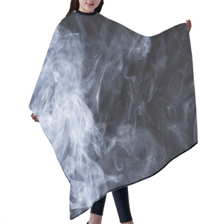 Personality  Abstract White Flowing Smoke On Black Background Hair Cutting Cape