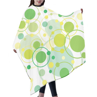 Personality  Green Circles And Dots Pattern Hair Cutting Cape