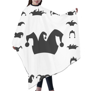 Personality  Set Caps Jester Silhouette Hair Cutting Cape