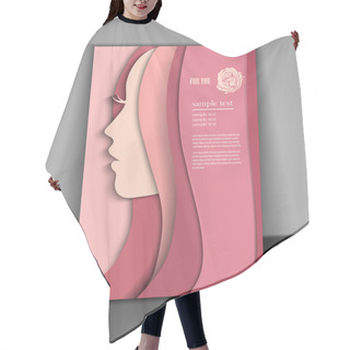 Personality  Booklet With A Silhouette Of A Beautiful Young Woman Hair Cutting Cape