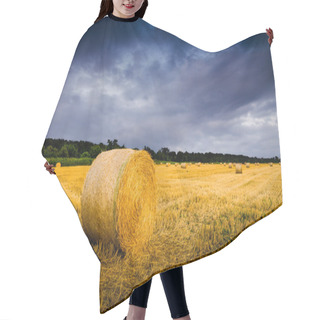 Personality  Hay Bales On The Field Hair Cutting Cape