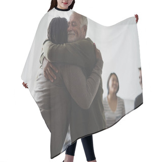 Personality  Man Hugging Woman  Hair Cutting Cape